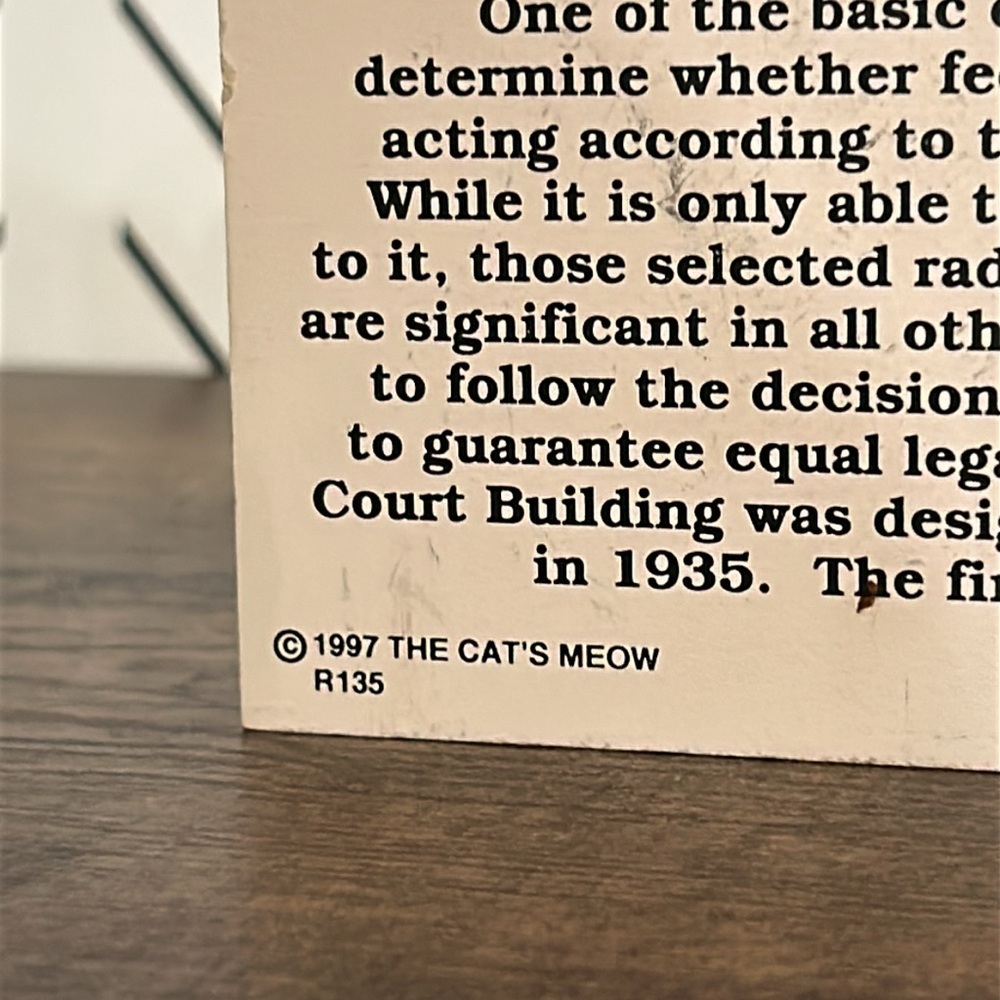 Cat’s Meow Village US United States Supreme Court Washington DC 1991 Series 97 - Picture 6 of 6